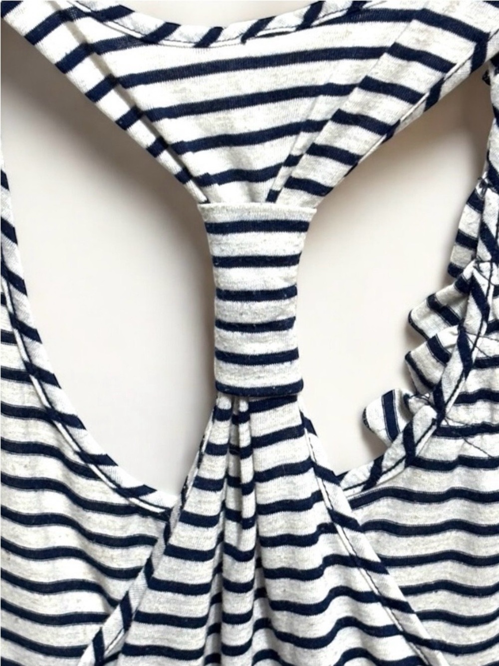Striped Racerback Top with Ruffle Detail - Picture 7 of 10